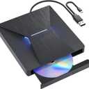 USB 3.0 and Type-C External Bluray Drive, External Bluray CD DVD Burner and blu ray Player for pc, Blu Ray Disc Reader Compatible with Windows XP/7/8/10, Laptop, Desktop, MacOS for MacBook