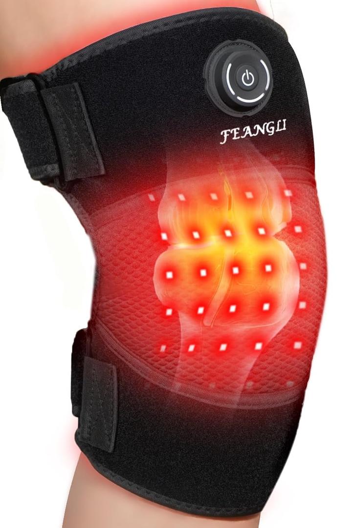 Red Light Therapy for Knee Heated Knee Brace for Pain Relief, Cordless Infrared Light Therapy Knee Wrap, Infrared Red Light Therapy for Body/Joint/Shoulder/Elbow, Gifts for Women, Men