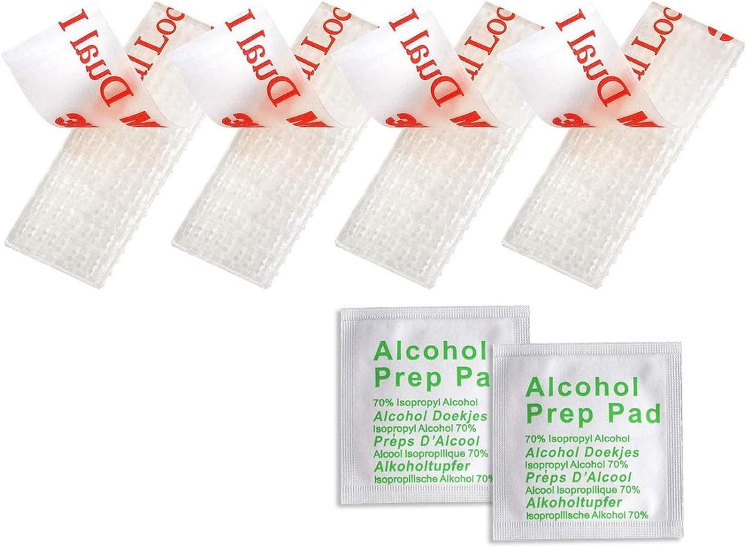 EZ Pass/IPass/IZoom/SunPass Mounting Strips 4 Pcs (2 Sets), Peel and Stick Adhesive Strips Dual Lock Tape (4) (White)