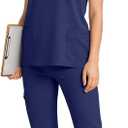 Scrubs for Women Set - V-Neck Scrub Top & Jogger Pants with 9 Pockets, Stretch Comfortable Medical Uniform (Blue, S)