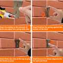 2 x Brick Clips for Hanging Outdoors Brick Hook Clips 20Pcs Heavy Duty Brick Wall Clips Steel Brick Hanger No Drill Fits 2-1/4 to 2-2/5 Inch Bricks (Bronze-10pcs), 3.7*6.7