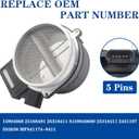 Mass Air Flow Sensor MAF Compatible with Chevrolet Silverado Suburban Escalade Tahoe Yukon 99-07 /Cadillac Rainier Deville Eldorado 00-05 /Pontiac 05-06 Replaces OE 213 4160 25318411 86-8411