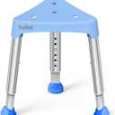 Space-Saving Triangular Shower Chair for Elderly and Disabled, FSA/HSA Eligible 400 lbs Adjustable Shower Stool Seat with Stable-Bracing, Non-Slip Bathtub Chair, Tool-Free Assembly
