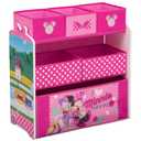 Delta Children Disney Minnie Mouse 6 Bin Design and Store Toy Organizer (Minnie Mouse - Dotty About Dots)