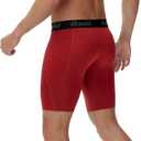 Runhit 2 Pack Mens Compression Shorts with Pockets 9" Performance Spandex Underwear Sport Athletic Workout Running Base Layer (S)