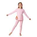 WELAKEN Girls Warm Thermal Underwear Set Kids Winter Base Layer Long Johns Sets for Cold weather/skiing Pink. Size 8Y