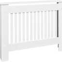 vidaXL Radiator Cover Cabinet, Decorative Heater Protector for Home, Childproof Baseboard & Electric Eating, MDF Construction with Water-Based Lacquer Finish, 67.7 x 7.5 x 31.9, White, 112.0 x 19.1 x 81.5 cm