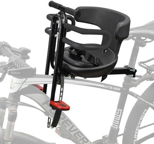 Toddler Bike Seat,1-3 Years Old Front Kids Bike Seat, Baby Bike Seat With Full Surround Guardrail, Safety Handle and Comfortable Pedals, Easy and Quick Installation of Toddler Bike Seat for Adult Bike