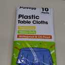 Pureegg Plastic Table Cloth Disposable - 10 Pack, Disposable Table Cloths, Graduation Decorations Class of 2025, Royal Round Tablecloths, 84'' Blue Plastic Tablecloth, Leakproof & Sturdy, Blue (84" Round)