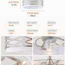 20" Silver Boho Ceiling Fan with Light, Caged Fandelier Ceiling Fans with Lights Remote Control with 6 Speeds for Bedroom, Living Room, Nursery