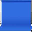 Denny Manufacturing - Seamless Paper Backdrop for Photography, Blue Seamless Paper Roll - Royal Blue (86 in x 36 ft) Includes Free Roll Black Gaffer Tape (2 in x 13 ft)