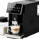 3rd-Gen Espresso Coffee Maker with Milk Frother - Removable Brewer/Grinder, Adjustable Coarseness/Flavor, 3-Level Coffee/Milk Volume, Detachable Milk Tank for Home Baristas, Black Spray Paint