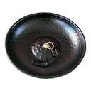MYCENSE Hand Hammered Rain Chain Anchoring Basin, Sturdy Metal Decorative Downspout, Powder Coated Spill Bowl for Outdoor Garden Feature Display