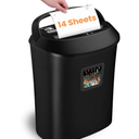 VidaTeco Paper Shredder, 14-Sheet Cross Cut Shredder for Home Office, 6.6-Gallon Bin with US Patented Cutter & Anti-Jam System, Heavy Duty Document Shredder for Credit Cards, CD, Mail & Staples, ETL
