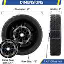 GIGOOL 42710-VR8-N00ZA Lawn Mower Rear Wheels, 8 Inch Wheels Kit for Honda HRN216, 2 Pack