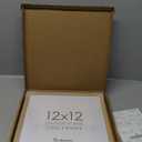 12x12 Picture Frame, Solid Oak Wood 12"x12" Photo Frame for Wall, 12 x 12 Frame Matted to 8 x 8, Square 12x12 Frame, Tempered Real Glass, 12 x 12 Collage Gallery Frames - Natural Oak Color, 1 Pack