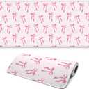Large Computer Mouse Pad with Non-Slip Base for Desktop, Cute Gaming Mouse Mat with Stitched Edges, Long Extended Anime Mousepad for Laptop, 31.5 x 11.8 inches (Pink Ribbon Bow)