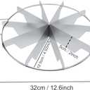 1Pcs Pie Cutter Press Stainless Steel Cake Cutter 10-Cut Cake Slicer for Even Slices with Side Handle