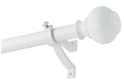 Matte White Window Curtain Rods 72 to 144 Inch, Adjustable Curtain Rod,Heavy Duty Window Rods,Thicken Sturdy Drapery Rods,Single Telescoping Decorative Curtain Rod for Window