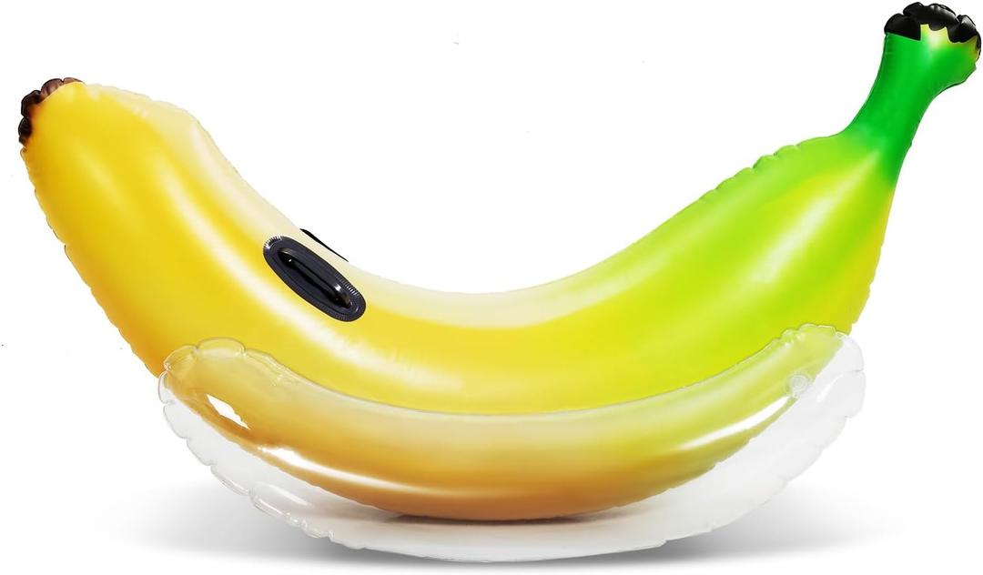 Sloosh Inflatable Banana Pool Float - Ride on Banana Pool Floats Funny Swimming Pool Party Decorations