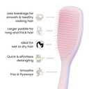 Tangle Teezer Ultimate Detangler Hairbrush for Wet & Dry Hair, Eliminates Knots & Reduces Breakage for Long, Thick, & Curly Hair Types, Large, Pink & Purple