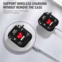 for Airpods 2nd Generation Case, Cute Cool Red Heart Pattern Protective TPU Soft Cases for Airpods Case 2nd/1st Gen, Shockproof for Airpods Case Men Women with Lanyard & Keychain