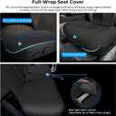 3 Packs Nappa Leather Front & Rear Seat Covers for Tesla Model Y/3 Highland/Juniper 2025 2026 Interior Accessories, Breathable All-Season Non-Slip Bottom Seat Protectors Cushion (Black)