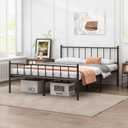 DIIYIV Queen Bed Frame-Classic Metal Platform Bed Frame,Mattress Foundation with Steel Slat Support,Under Foundation Storage,No Box Spring Needed, Easy Assembly, Queen Size