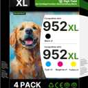 952XL Ink Cartridges Combo Pack Compatible for HP 952XL Ink Cartridges Combo Pack 952XL 952 Ink to Use with HP OfficeJet Pro 8710 7740 8720 8715 8210 8703 9702 OfficeJet 8702 Printers (4 Pack B/C/M/Y)