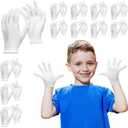 Ramede 24 Pairs Eczema Gloves for Kids Eczema Sleeves Moisturizing Gloves White Cotton Gloves Washable and Reusable Overnight Dry Hands for Kids 3-10 Years(X-Small)