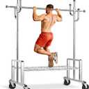 Heavy Duty Clothing Rack, Rolling Clothes Racks for Hanging Clothes with Wheels Load 550 LBS, Adjustable & Commercial Garment Rack, Portable Closet with Shelves for Home