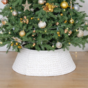 StorageWorks 26 Inch Christmas Tree Collar - 5-Piece Durable Base Cover for Artificial Trees, Handcrafted Wicker Skirt for Home Decor, Large