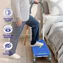22 Inch Extra Long Step Stool with Handle for Elderly(1 Step Blue)
