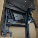 3IngSeagulls Baker's Rack for Kitchen with Storage, Microwave Stand with Adjustable Shelves, Kitchen Stand with 10 S Hooks, 6-Tier Coffee Bar Station, Storage Shelves for Spices, Pots, Gray (Grey)