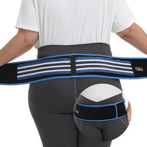 Sacroiliac SI Joint Hip Belt for Women Men-Alleviate Sciatica|Pelvic|Back|Lower Back Support, Pelvic Support Belt, Adjustable Lumbar Pain Relief, Trochanter Belt Blue, XXL(Hip Size 63"- 71")