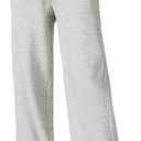 Women's Fleece Lined Sweatpants Winter Drawstring Warm Wide Leg Sweat Pants Baggy Casual Pants with Pockets (Gray, XXL)