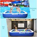 Inflatable Pool for Kids and Adults, 120" X 72" X 22" Oversized Thickened Family Swimming Pool for Toddlers, Outdoor, Garden, Backyard, Summer Water Party (Large)