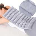 REVIX Extra Large Microwave Heating Pad for Back with Moist Heat, Microwavable Heated Wrap for Full Back, Stomach, Shoulder and Neck,Leg, Support Cold Therapy (Gray)