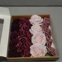 Ling's moment Artificial Flowers Fake Silk Roses Faux Foam Dahlia Gardenia Combo for DIY Wedding Bouquets Centerpieces Arrangements Bridal Shower Party Home Decorations, Marsala & Dusty Rose, 24pcs