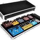 Ghost Fire Guitar Multi Effect Pedal Case 27.5x11.6x4.2in with Pedal Mounting Tape FastenerSturdy Locking Aluminum T series T-EC14