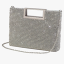 Womens Top Handle Clutch Purses, Sparkly Rhinestone Glitter Evening Handbag Shoulder Crossbody bag for Wedding Prom Party