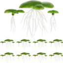 balacoo 36 Pcs Mini Fake Duckweed, Fish Tank Artificial Floating Duckweed, Plastic Aquarium Floating Plants for Fish Tank Pond Landscape Decor