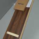 Aothia Solid Wood Dual Monitor Stand Riser for Desk, 43 Inch Black Walnut Computer Monitor Riser with Cork Legs, Extra Long Desktop Organizer Shelf for 2 Monitors, Laptop & Printer
