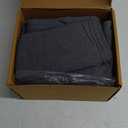 Amazon Basics 4 Piece Bed Sheets Set, 100% Cotton Jersey, Includes Super Soft, Flat and Fitted Sheets, Pillowcase, King, Dark Gray, Solid