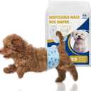 Male Dog Diapers with Wetness Indicator, Disposable Belly Band for Puppy Male Diapers, Doggie Wraps for Puppy Training, Incontinence (XS, 26 Count)
