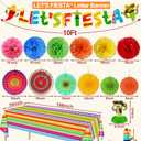 8 Varieties 25 Pcs Cinco De Mayo Decorations Mexican Party Decorations Fiesta Party Decorations Paper Fans Pom Poms Llama Balloons Banners Table Runner Honeycomb Decor Cupcake Toppers Taco Party Favor