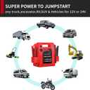 12V/24V Jump Starter,2800/1400 Peak Amp,Truck Battery Booster Pack, and Pure Copper Jumper Cables,Heavy Duty Jump Box Includes Dual USB and DC Ports Power,Car Battery Jump Starter