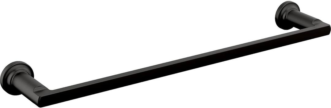 Delta Towel Rack | 18 Inch Matte Black Towel Bar for Bathroom, Kitchen | Tetra Accessories