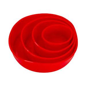 Clearance Sale 4/6/8/10 Inch Round Silicone Cake Molds Set - Non-Stick Baking Pans for Chiffon Bread DIY Dessert Making Red