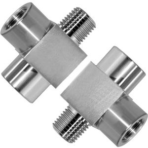 Beduan Stainless Steel Tee Pipe Fittings 1/4" NPT Female x 1/4" NPT Female x 1/4" NPT Male Pipe Fittings Male Run Tee (pack of 2)